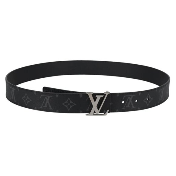 LOUIS VUITTON Eclipse 35 MM Ceinture LV Printed Initials Belt M0450 Auth 135028A - Picture 1 of 12